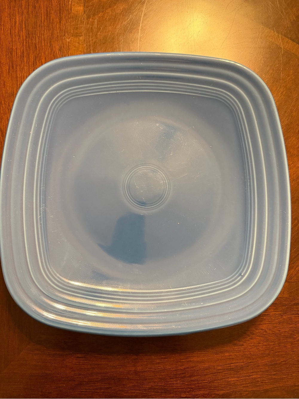 Fiesta Lapis Blue Square Dinner Plate - Retired Style!